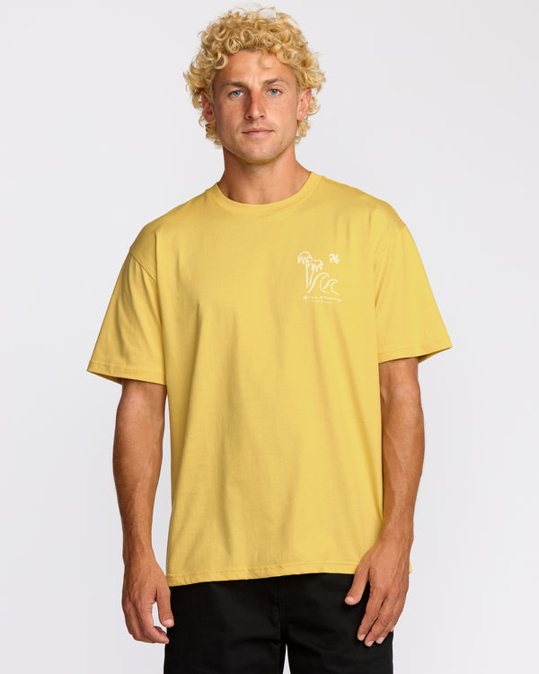Billabong So Far Regular Short Sleeve T-Shirt - Dust Yellow