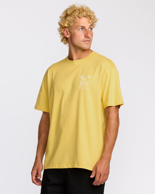 Billabong So Far Regular Short Sleeve T-Shirt - Dust Yellow