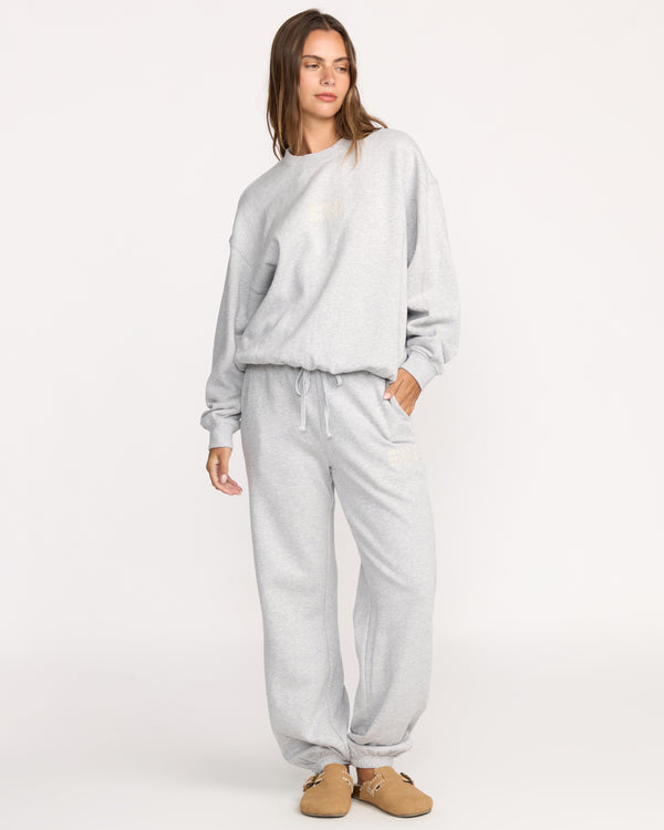 Billabong So Sunny Kendal Crewneck Sweatshirt - Heather Grey