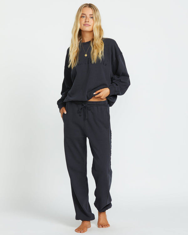 Billabong So Typical Elastic Waist Pants - Black Pebble