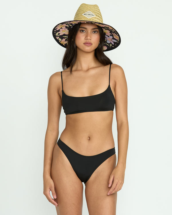 Billabong Sol Searcher Jaclyn Crop Bikini Top - Black Pebble