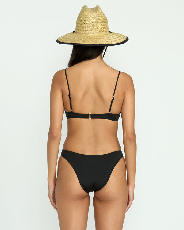 Billabong Sol Searcher Jaclyn Crop Bikini Top - Black Pebble