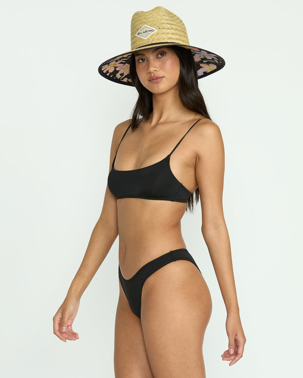 Billabong Sol Searcher Jaclyn Crop Bikini Top - Black Pebble