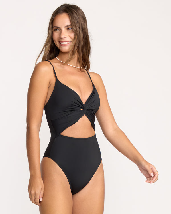 Billabong Sol Searcher Mika One-Piece Swimsuit - Black Pebble