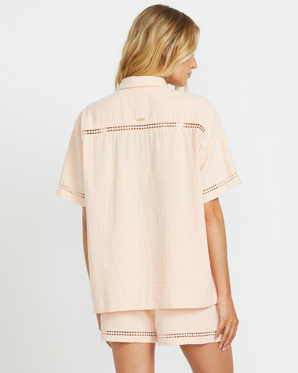 Billabong Summers End Short Sleeve Shirt - Soft Peach