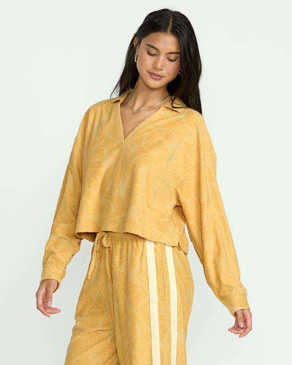 Billabong Sun Palm Terry Pullover Sweatshirt - Gold Coast