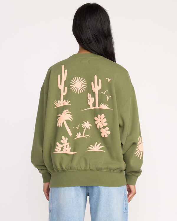 Billabong Sun Wave Livin Kendal Crewneck Sweatshirt - Luv Army