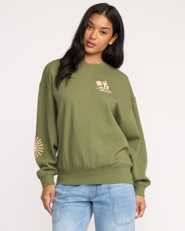 billabong Sun Wave Livin Kendal Crewneck Sweatshirt - Luv Army