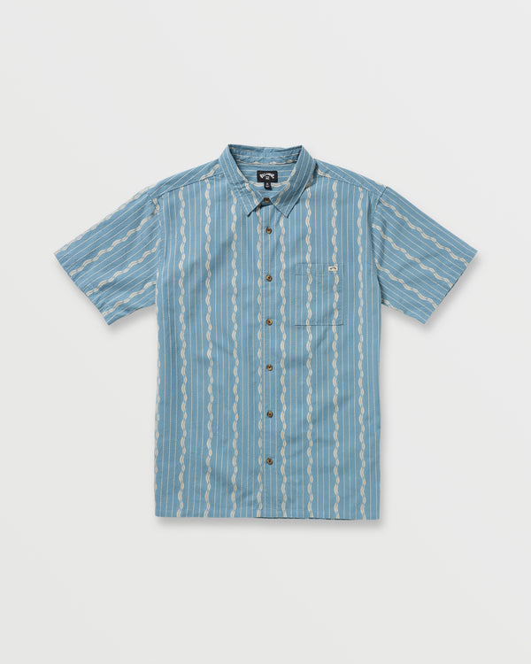 Billabong Sundays Jacquard Short Sleeve Shirt - Carolina Blue
