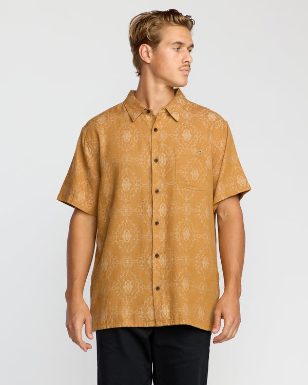 Billabong Sundays Jacquard Short Sleeve Shirt - Golden Haze