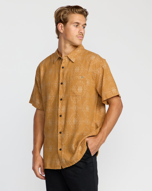 Billabong Sundays Jacquard Short Sleeve Shirt - Golden Haze