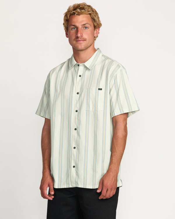Billabong Sundays Jacquard Short Sleeve Shirt - Silver