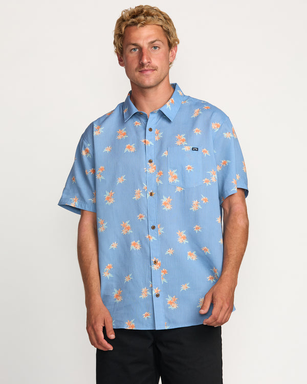 billabong Sundays Mini Short Sleeve Shirt - Carolina Blue