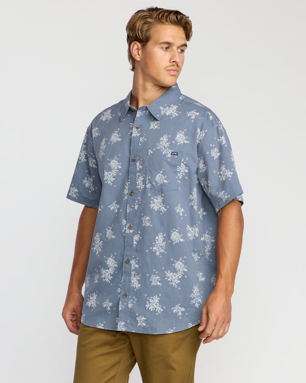 Billabong Sundays Mini Short Sleeve Shirt - Steel Blue