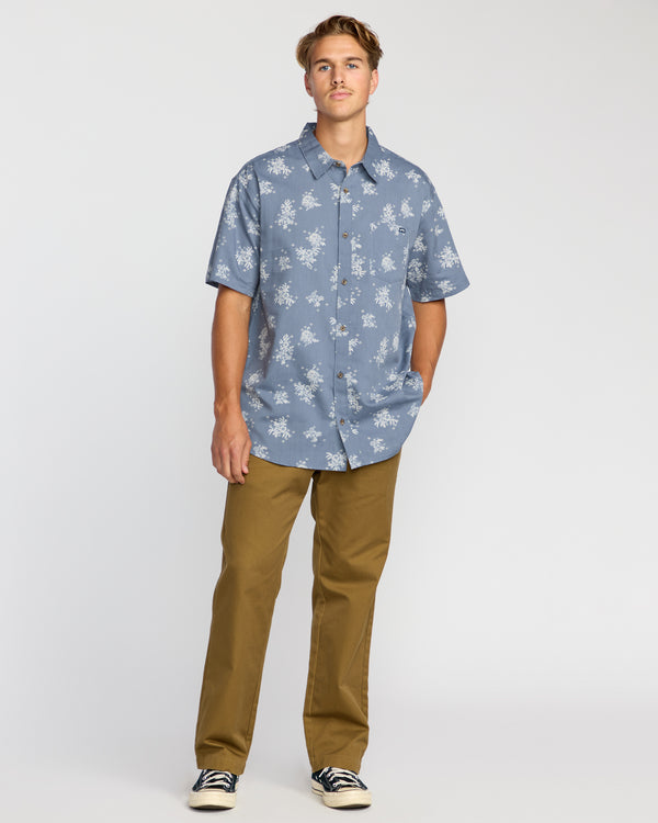 Billabong Sundays Mini Short Sleeve Shirt - Steel Blue