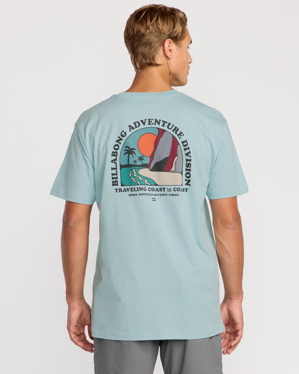Billabong Sundown A/Div Short Sleeve T-Shirt - Dusty Blue