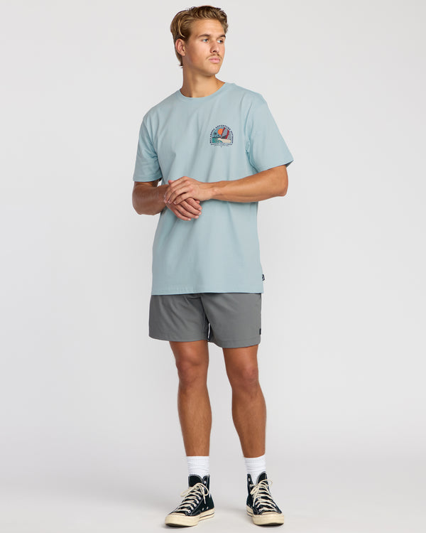 Billabong Sundown A/Div Short Sleeve T-Shirt - Dusty Blue