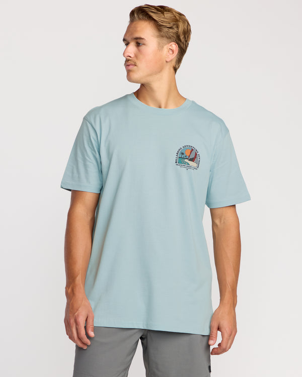 billabong Sundown A/Div Short Sleeve T-Shirt - Dusty Blue