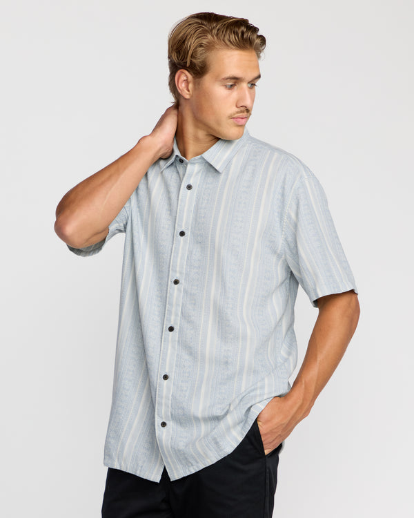 Billabong Sunshines Garage Short Sleeve Shirt - Stone Blue