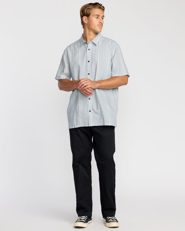 Billabong Sunshines Garage Short Sleeve Shirt - Stone Blue