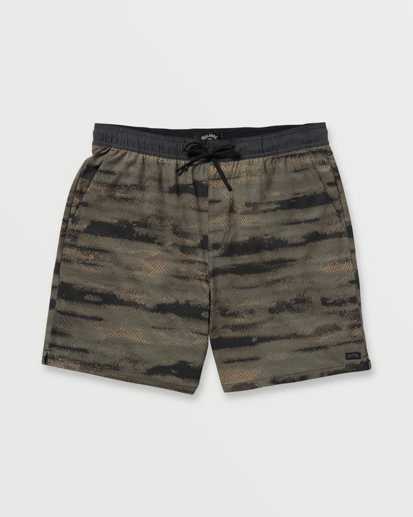 Billabong Surftrek Perforated Elastic 17" Hybrid Shorts - Dark Military