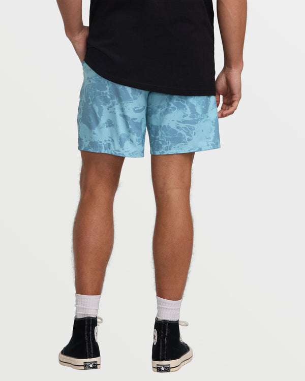 Billabong Surftrek Perforated Elastic 17" Hybrid Shorts - Glacier Blue