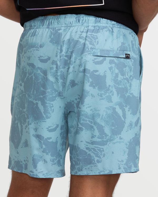 Billabong Surftrek Perforated Elastic 17" Hybrid Shorts - Glacier Blue