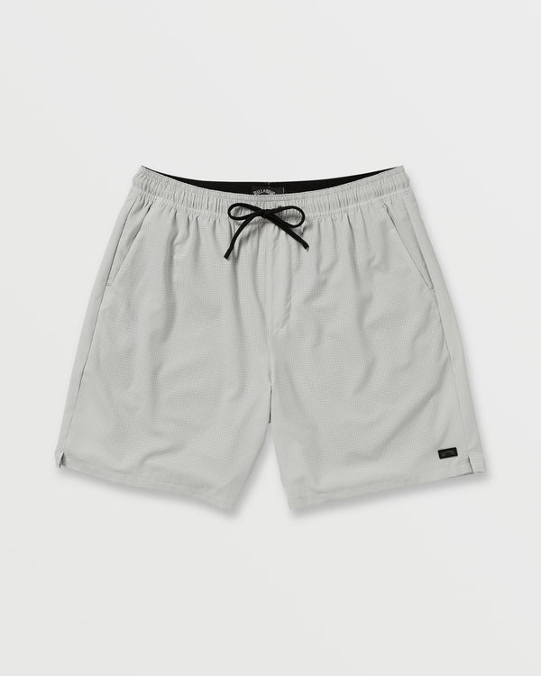 Billabong Surftrek Perforated Elastic 17" Hybrid Shorts - Silver
