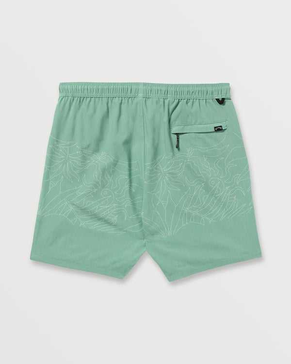 Billabong Surftrek Transit Elastic 17" Hybrid Shorts - Mist Green