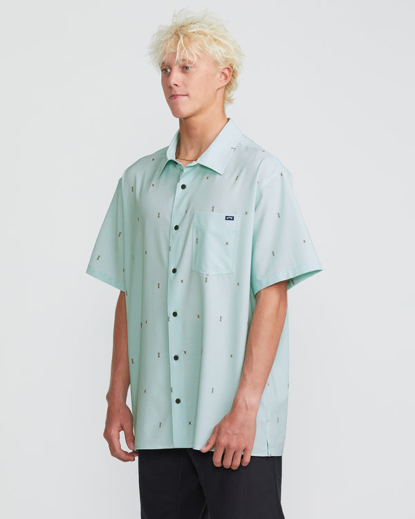 Billabong Surftrek Transit Short Sleeve Shirt - Dusty Blue