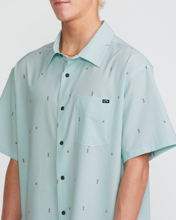 Billabong Surftrek Transit Short Sleeve Shirt - Dusty Blue