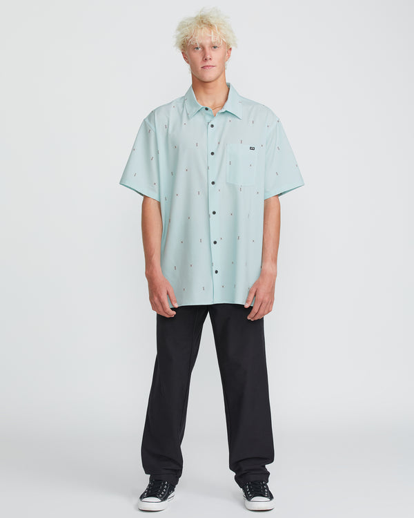 billabong Surftrek Transit Short Sleeve Shirt - Dusty Blue