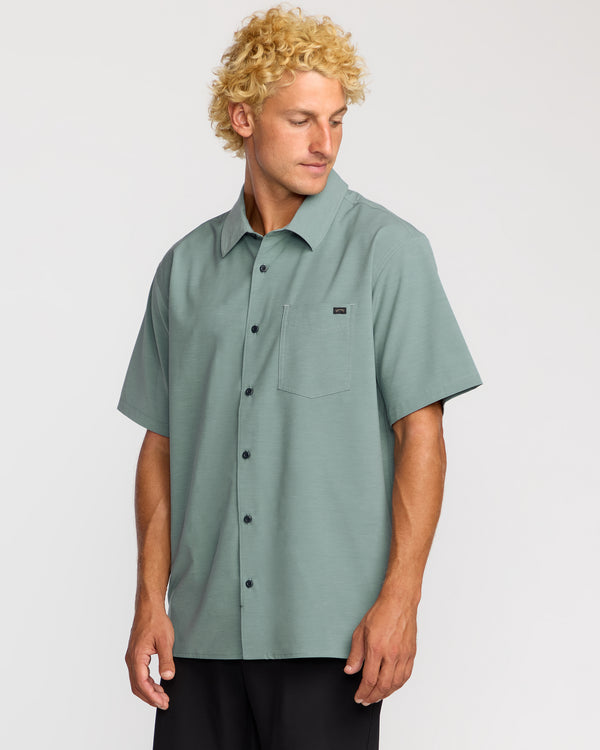Billabong Surftrek Transit Short Sleeve Shirt - Sea Blue