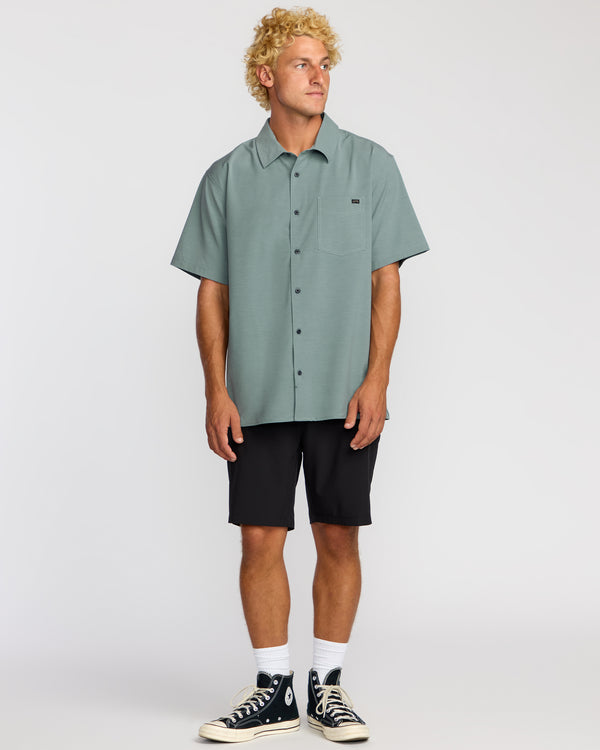 Billabong Surftrek Transit Short Sleeve Shirt - Sea Blue