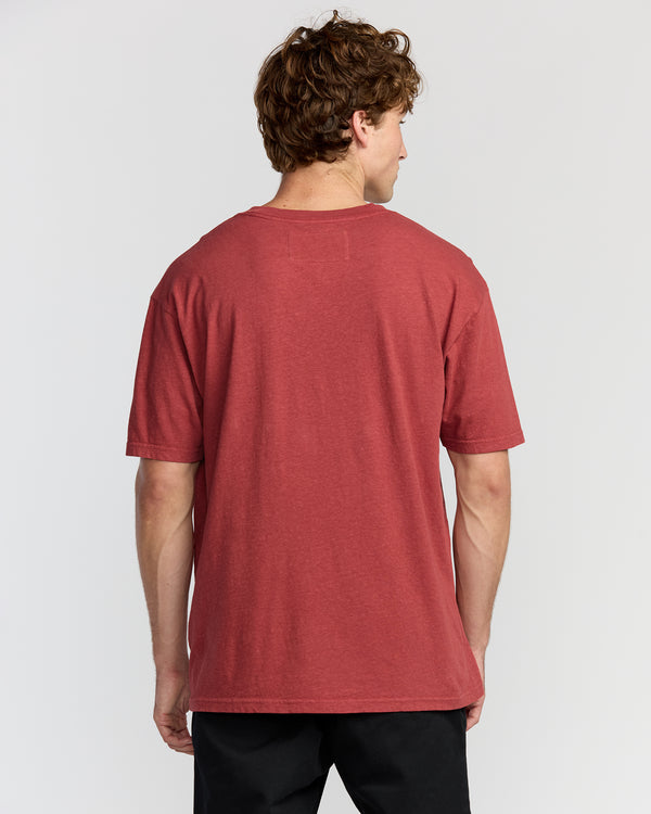 Billabong The Label Garage Regular Short Sleeve T-Shirt - Burnt Red