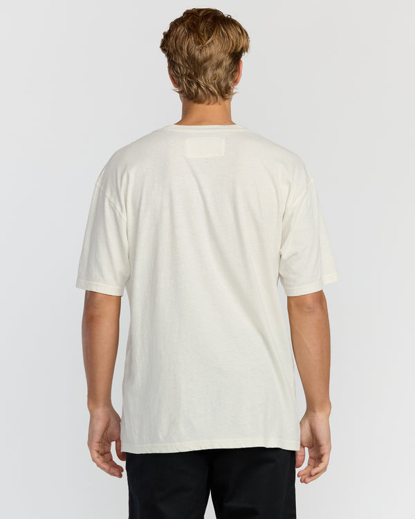 Billabong The Label Garage Regular Short Sleeve T-Shirt - Off White