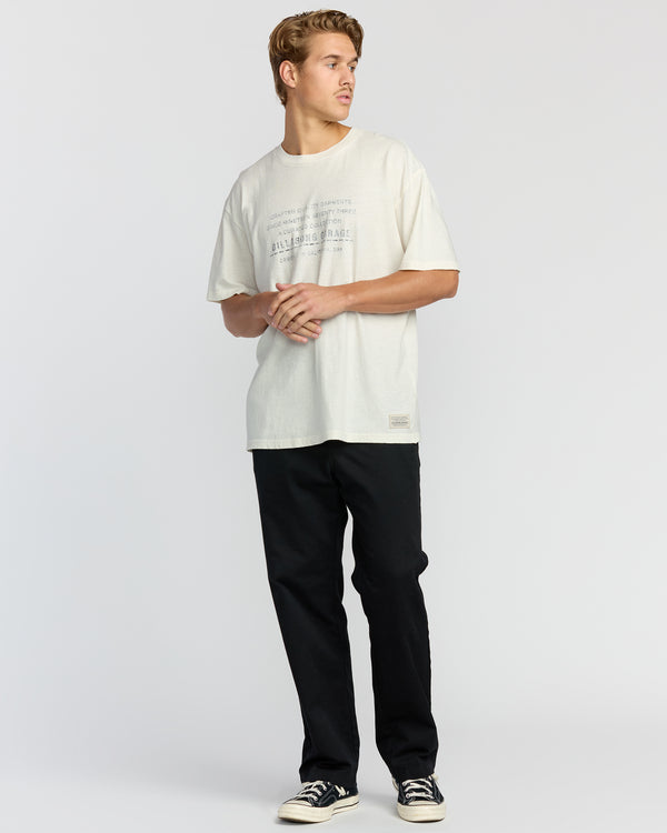 Billabong The Label Garage Regular Short Sleeve T-Shirt - Off White