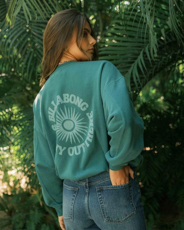 Billabong Time For Kendal Crewneck Sweatshirt - Evergreen