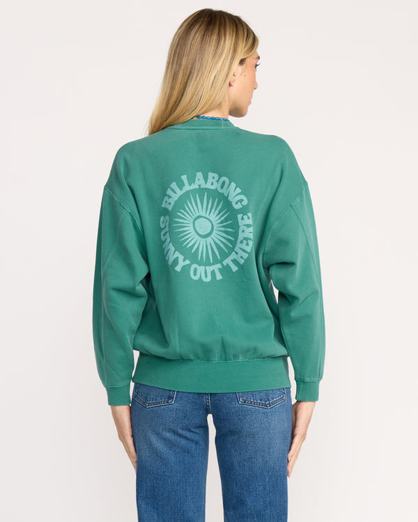 Billabong Time For Kendal Crewneck Sweatshirt - Evergreen