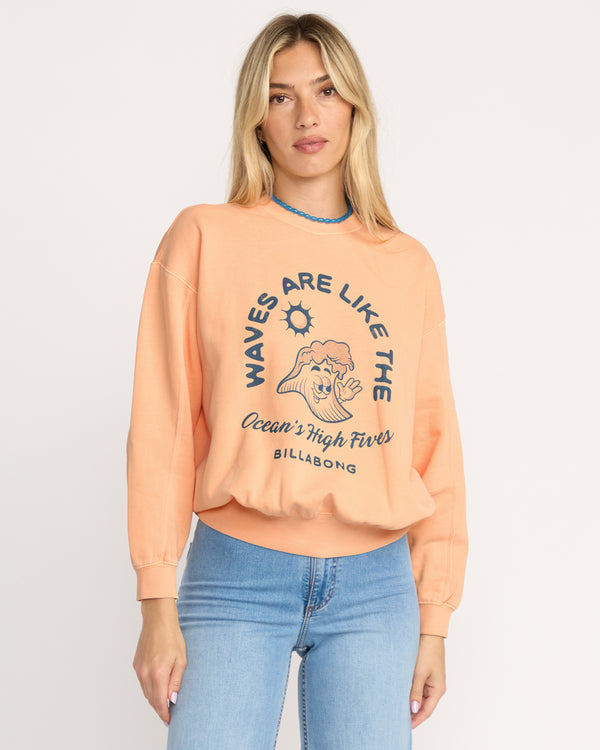 Billabong Time For Kendal Crewneck Sweatshirt - Sunstone