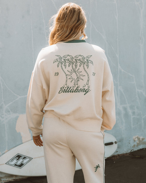 Billabong Triple Palms Crewneck Sweatshirt - Whitecap