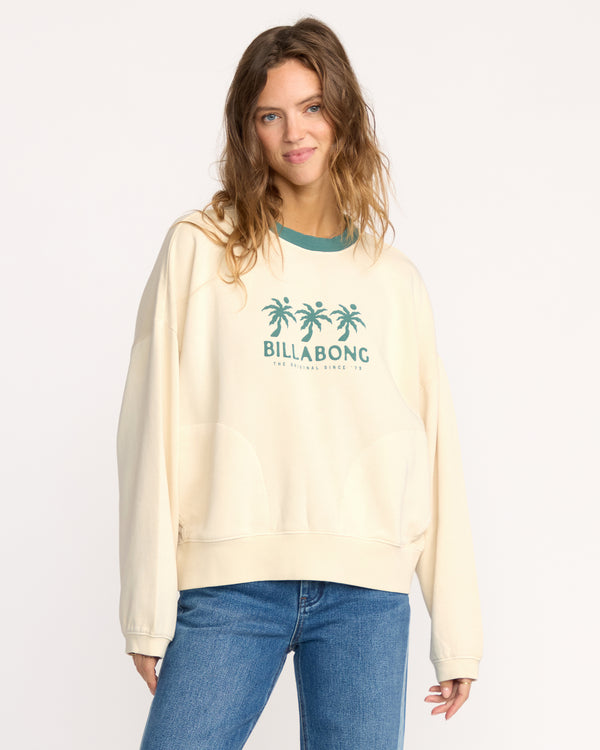 Billabong Triple Palms Crewneck Sweatshirt - Whitecap
