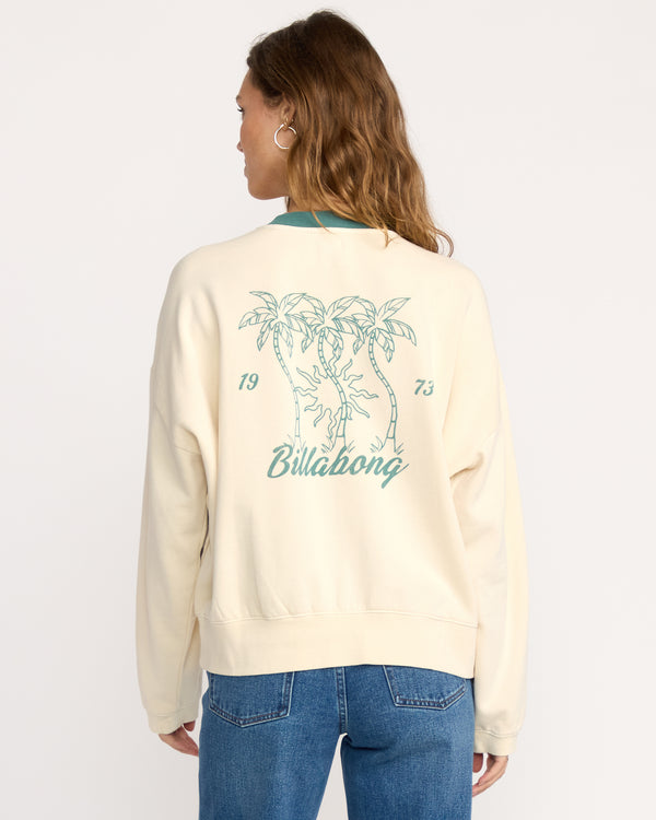 Billabong Triple Palms Crewneck Sweatshirt - Whitecap