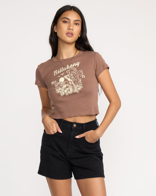 billabong Tropic Happenings Short Sleeve T-Shirt - Espresso