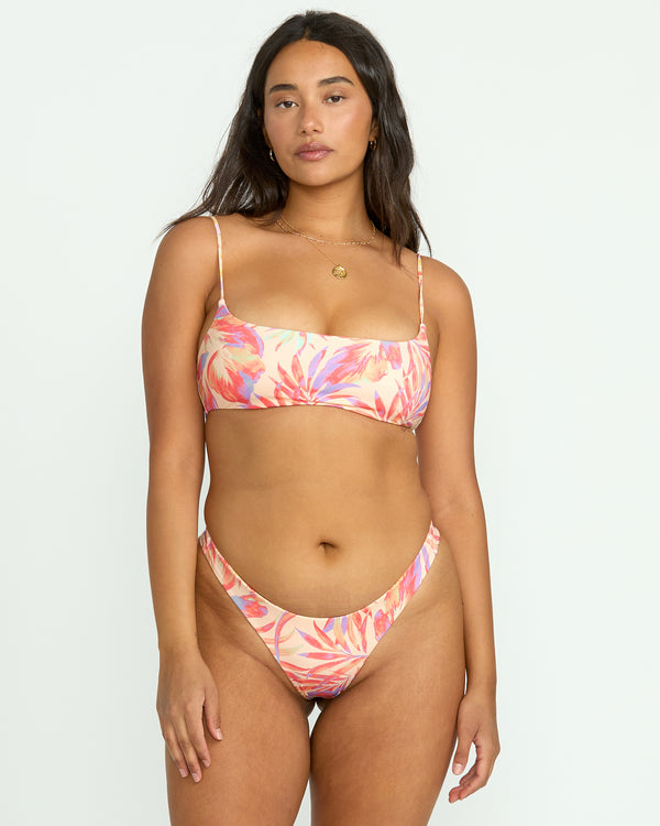 billabong Tropic Wave Reversible Jaclyn Crop Bikini Top - Multi