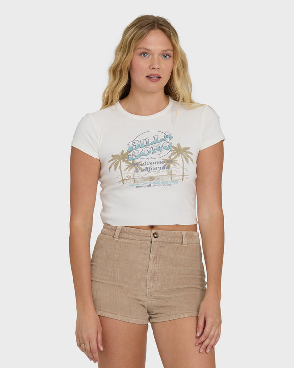 billabong Tropics Sunset California Tee - Salt Crystal