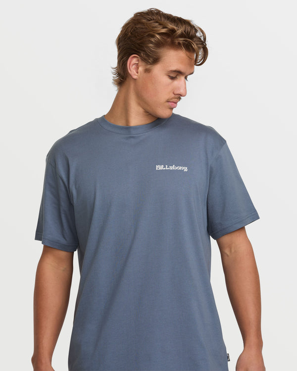 Billabong Trouble In Paradise Premium Tee - Slate Blue