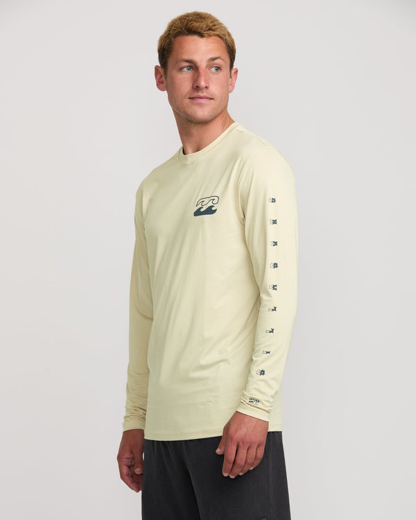billabong Unity Loose Fit Long Sleeve Surf Tee - Desert Sand