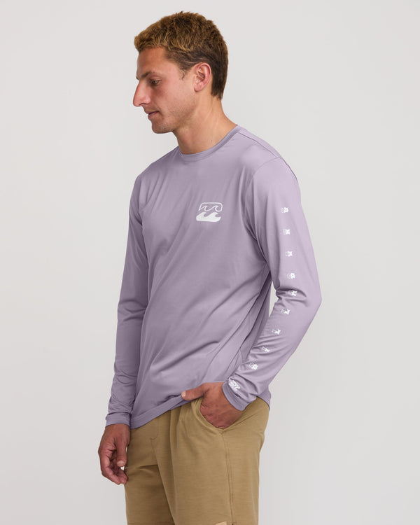 Billabong Unity Loose Fit Long Sleeve Surf Tee - Light Purple