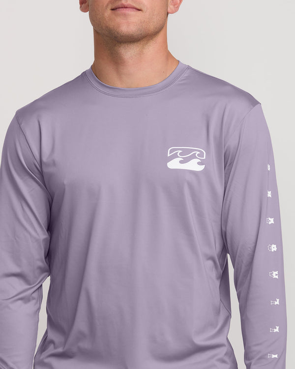 Billabong Unity Loose Fit Long Sleeve Surf Tee - Light Purple